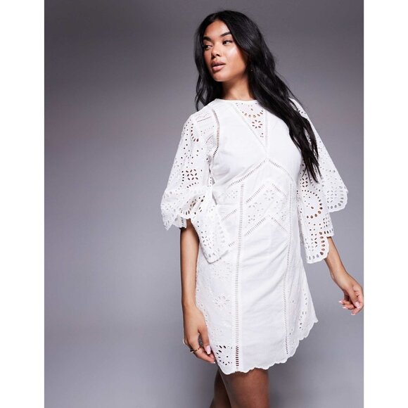 Allsaints luci dress in snow white size US 8 NWOT - Picture 1 of 10